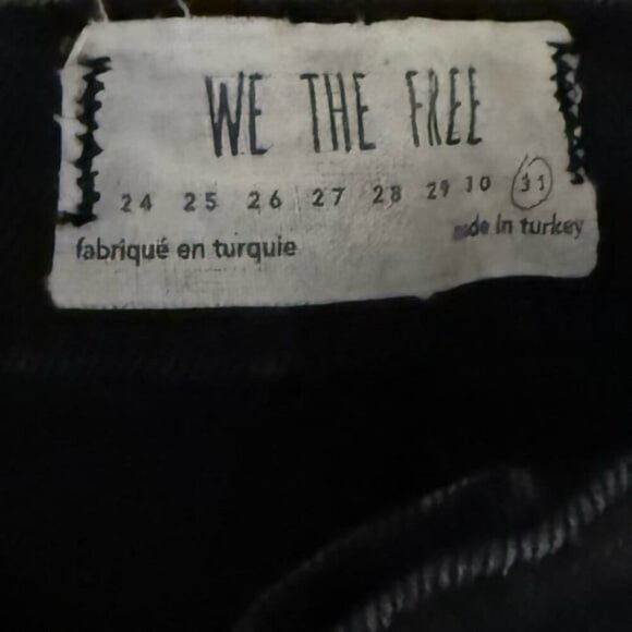 Free People About A Girl Black  Distressed High Rise Skinny Jeans - Picture 3 of 4